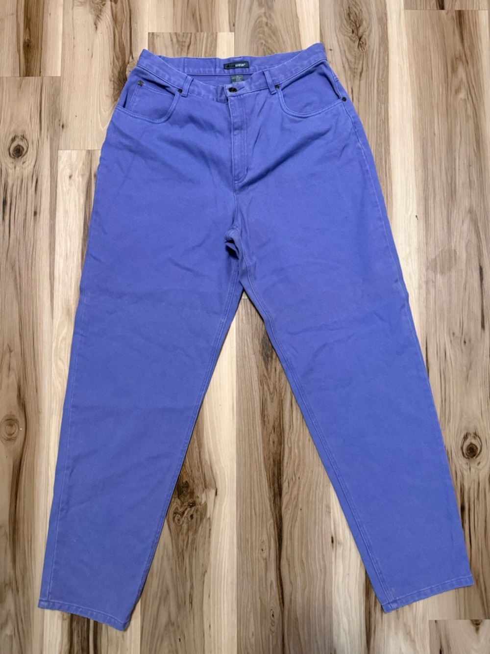 Purple High-Waist Straight Leg‎ Jeans